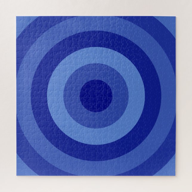 Shades of Blue Rings Jigsaw Puzzle (Vertical)