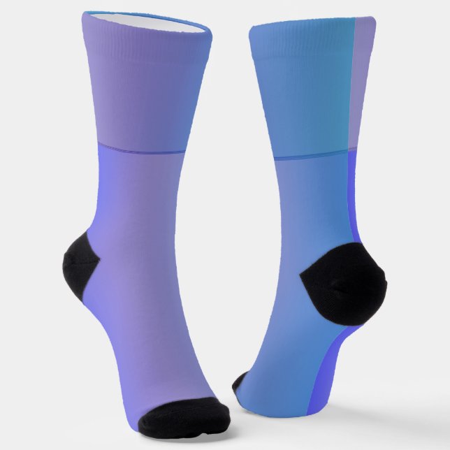 Shades of Blue Socks (Angled)