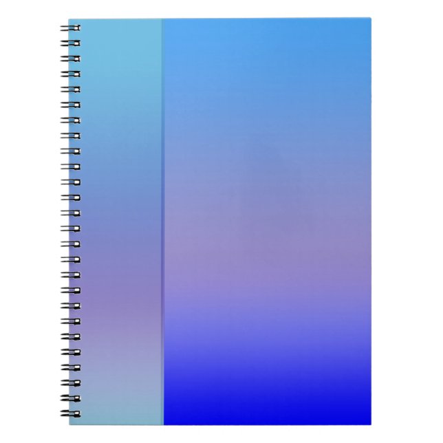 Shades of Blue Spiral Notebook (Front)