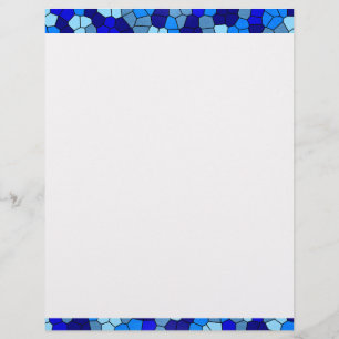 Shades Of Blue Stained Glass by Shirley Taylor