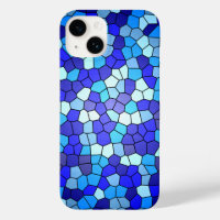 Shades of Blue Stained Glass by Shirley Taylor