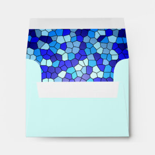 Shades Of Blue Stained Glass by Shirley Taylor Envelopes