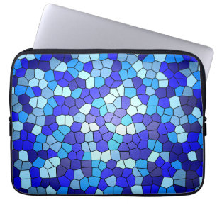 Shades Of Blue Stained Glass by Shirley Taylor Laptop Sleeve