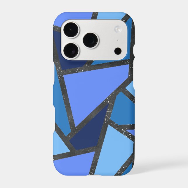 Shades of blue stained glass pattern (Back)