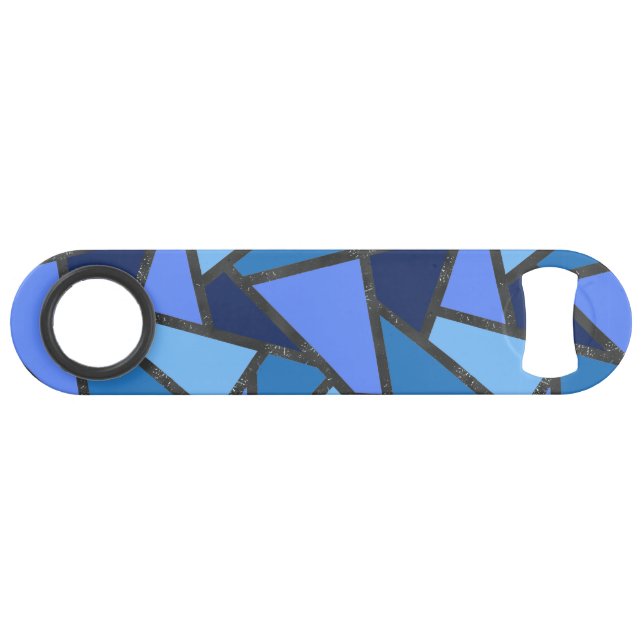 Shades of blue stained glass pattern (Front (Horizontal))
