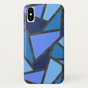 Shades of blue stained glass pattern Case-Mate iPhone case