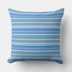Shades of Blue Striped Cushion
