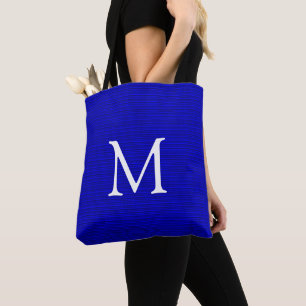 Shades of Blue Stripes Tote Bag