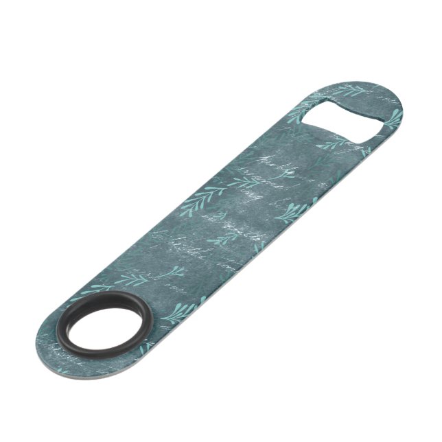 Shades Of Blue Teal Handwriting Text Vintage (Front Angled)