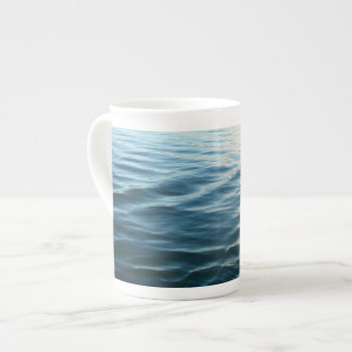 Shades of Blue Water Abstract Nature Photography Bone China Mug