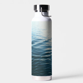 Shades of Blue Water Abstract Nature Photography Bottle