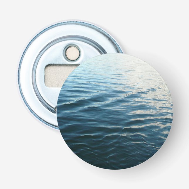 Shades of Blue Water Abstract Nature Photography Bottle Opener (Front)