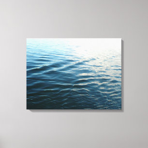 Shades of Blue Water Abstract Nature Photography Canvas Print