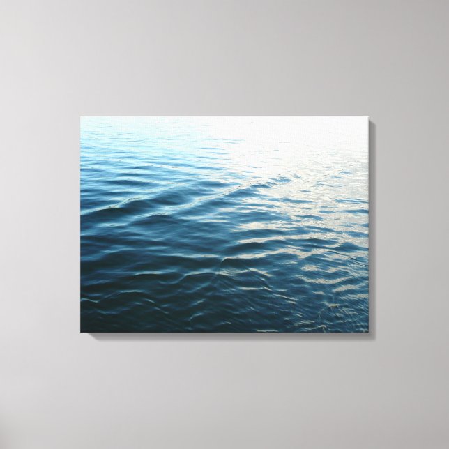 Shades of Blue Water Abstract Nature Photography Canvas Print (Front)