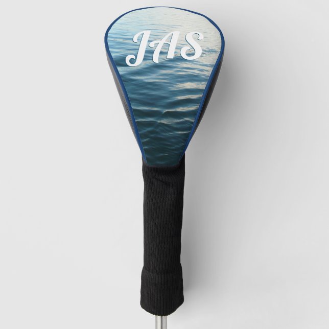 Shades of Blue Water Abstract Nature Photography Golf Head Cover (Front)