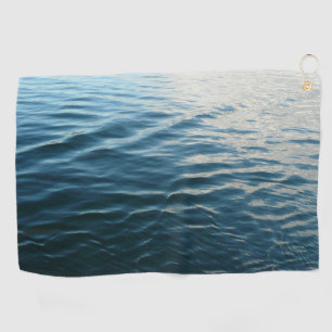 Shades of Blue Water Abstract Nature Photography Golf Towel