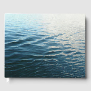 Shades of Blue Water Abstract Nature Photography Guest Book