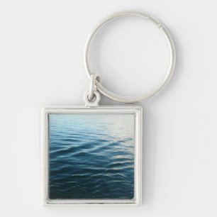 Shades of Blue Water Abstract Nature Photography Key Ring