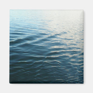 Shades of Blue Water Abstract Nature Photography Magnet