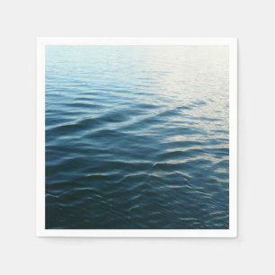 Shades of Blue Water Abstract Nature Photography Napkin