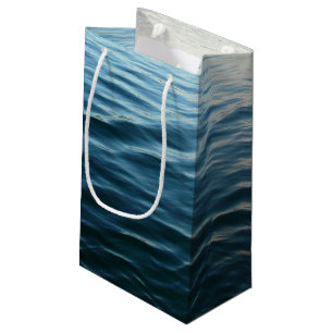 Shades of Blue Water Abstract Nature Photography Small Gift Bag
