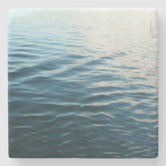 Shades of Blue Water Abstract Nature Photography Stone Coaster