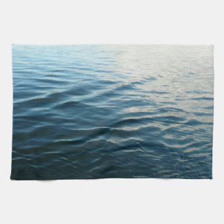 Shades of Blue Water Abstract Nature Photography Tea Towel