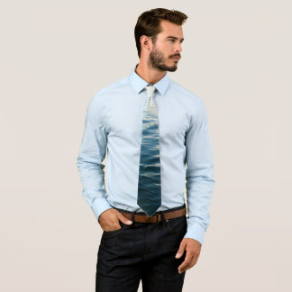Shades of Blue Water Abstract Nature Photography Tie