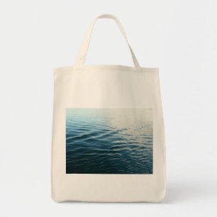 Shades of Blue Water Abstract Nature Photography Tote Bag