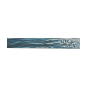 Shades of Blue Water Abstract Nature Photography Wrap Around Label