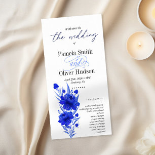 Shades of Blue Wedding Program