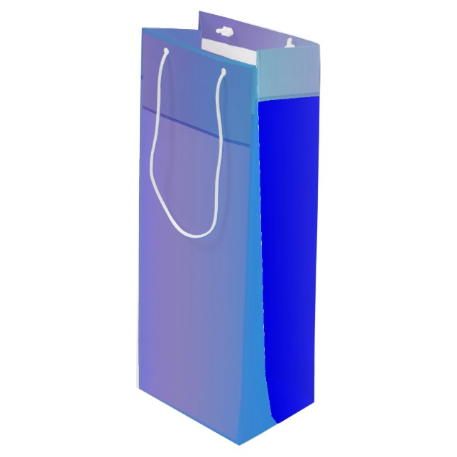 Shades of Blue Wine Gift Bag (Front Angled)