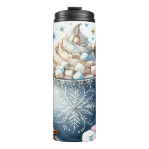 SHADES OF BLUE WINTER HOLIDAY HOT CHOCOLATE CUP