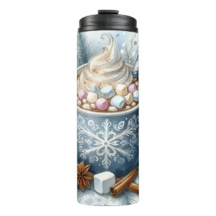 SHADES OF BLUE WINTER HOLIDAY HOT CHOCOLATE CUP