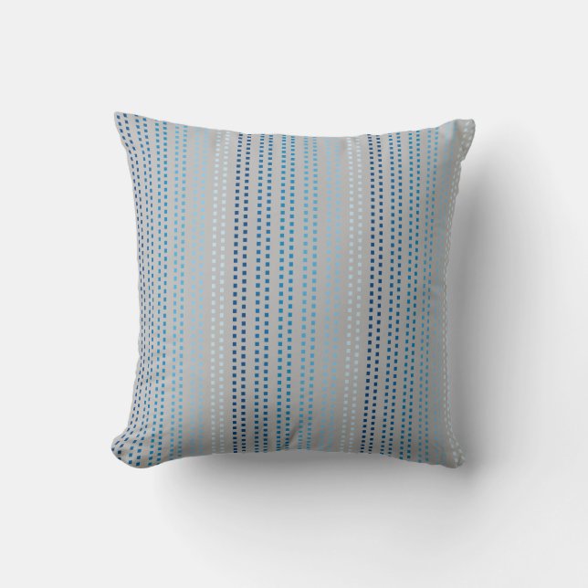 Shades of Blue with Changeable Background Colour Cushion (Front)