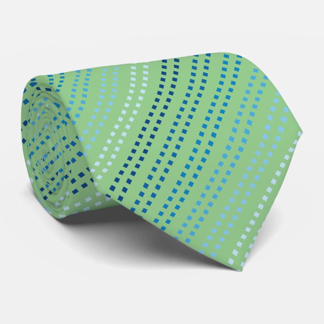 Shades of Blue with Changeable Background Colour Tie (Rolled)