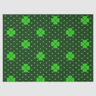 SHADES OF BRIGHT GREEN IRISH CELTIC SHAMROCKS TISSUE PAPER