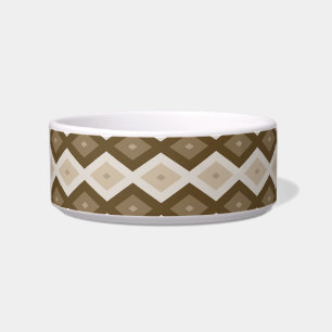 Shades of brown diamond pattern bowl