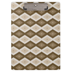 Shades of brown diamond pattern clipboard