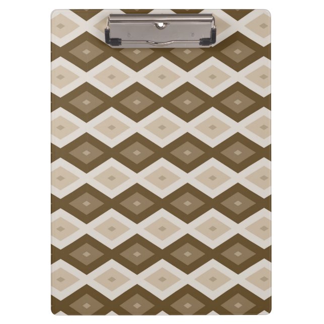 Shades of brown diamond pattern clipboard (Front)