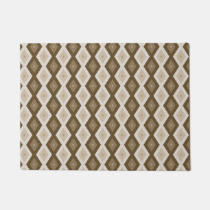 Shades of brown diamond pattern doormat