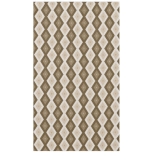 Shades of brown diamond pattern tablecloth