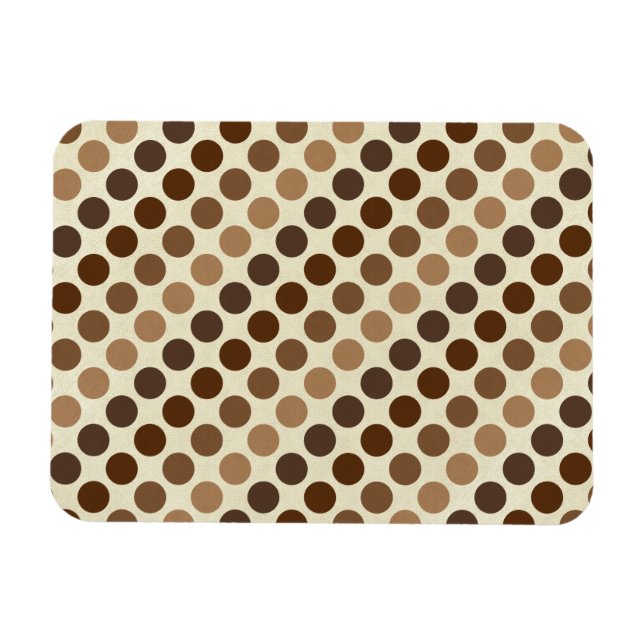 Shades of Brown Polka Dots by Shirley Taylor Magnet (Horizontal)