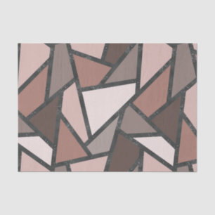 Shades of brown stained glass pattern tissue paper