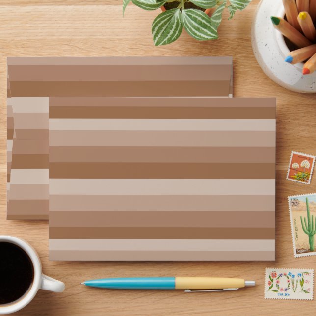 Shades of Brown Stripes Envelope (Desk)