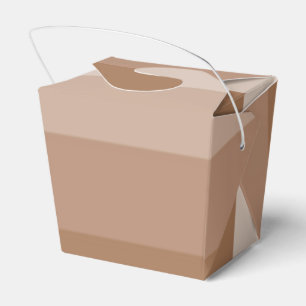 Shades of Brown Stripes Favour Box
