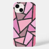 Shades of coral stained glass pattern