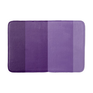 Shades of Dark and Light Purple Stripes Bath Mat