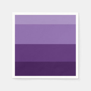 Shades of Dark and Light Purple Stripes Party Napkin