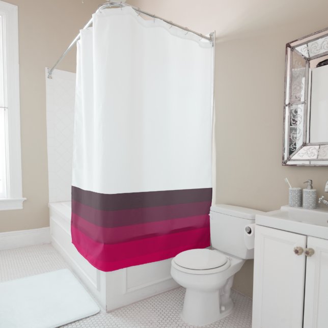 Shades of Deep Pinks Shower Curtain (In Situ)
